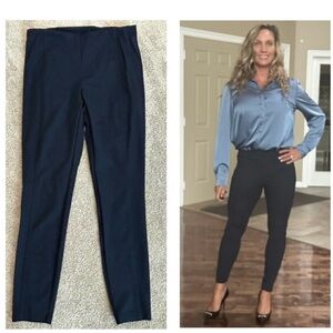 Hilary Radley dark navy blue high waisted slim fit pants Sz M